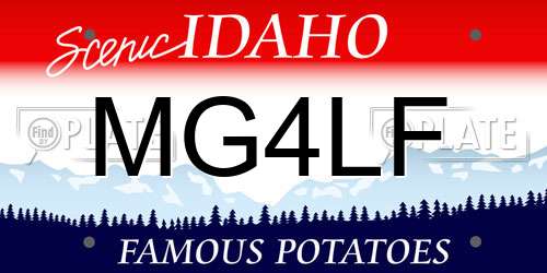MG4LF Idaho License Plate