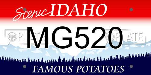 MG520 Idaho License Plate