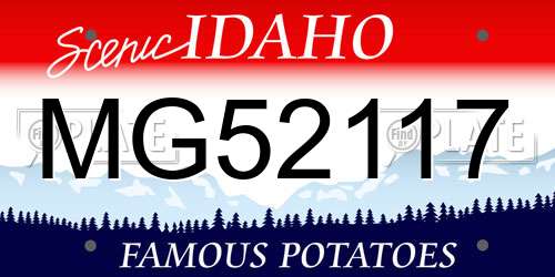 MG52117 Idaho License Plate