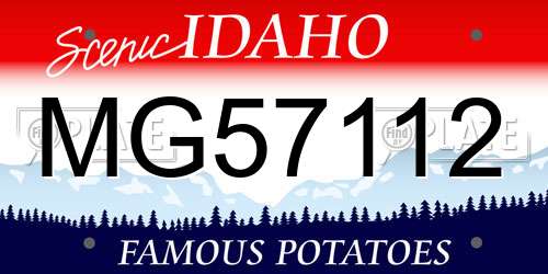 MG57112 Idaho License Plate