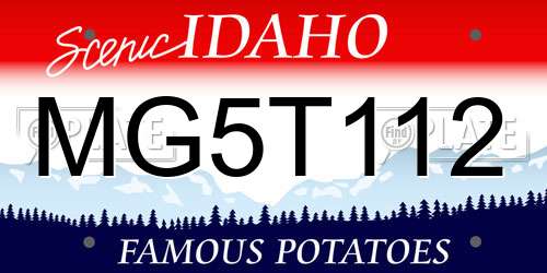MG5T112 Idaho License Plate