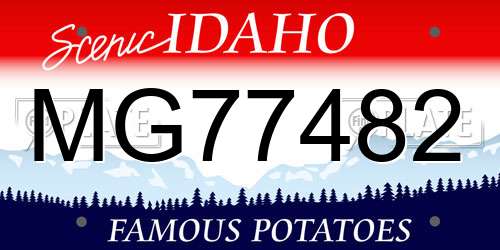 MG77482 Idaho License Plate