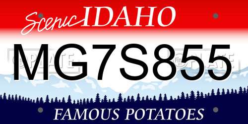MG7S855 Idaho License Plate