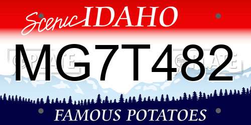 MG7T482 Idaho License Plate