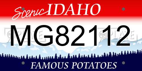 MG82112 Idaho License Plate