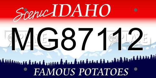MG87112 Idaho License Plate