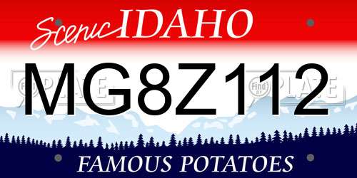 MG8Z112 Idaho License Plate