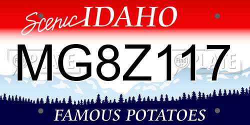 MG8Z117 Idaho License Plate