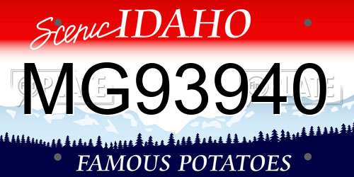 MG93940 Idaho License Plate