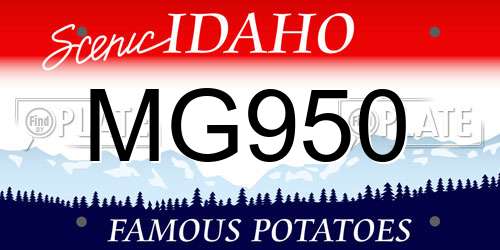 MG950 Idaho License Plate