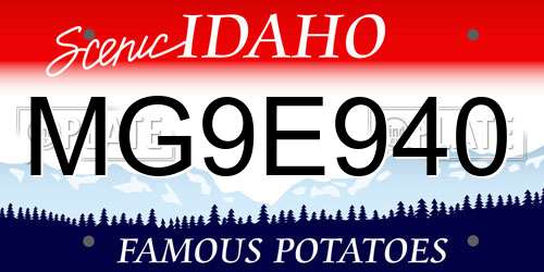 MG9E940 Idaho License Plate