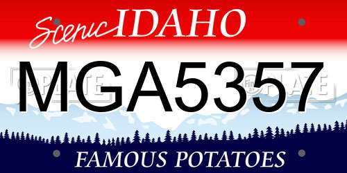 MGA5357 Idaho License Plate