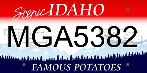 MGA5382 Idaho License Plate