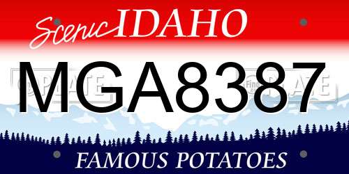 MGA8387 Idaho License Plate