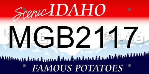 MGB2117 Idaho License Plate