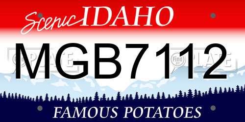 MGB7112 Idaho License Plate
