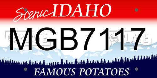 MGB7117 Idaho License Plate