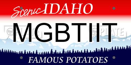 MGBTIIT Idaho License Plate