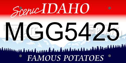 MGG5425 Idaho License Plate