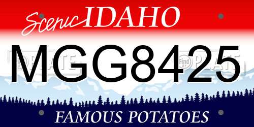 MGG8425 Idaho License Plate
