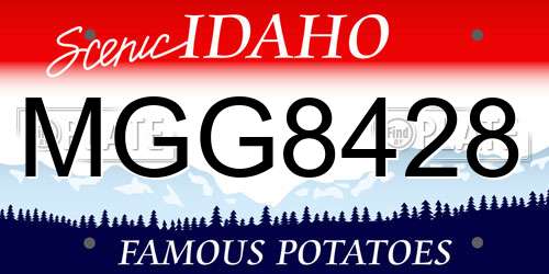 MGG8428 Idaho License Plate