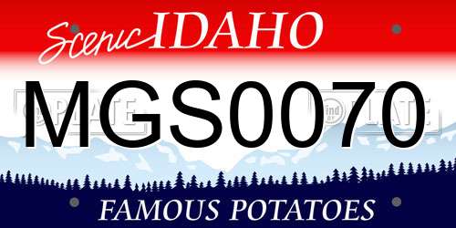 MGS0070 Idaho License Plate