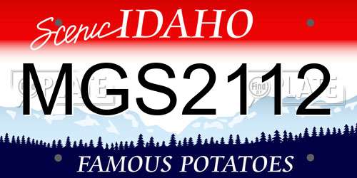 MGS2112 Idaho License Plate