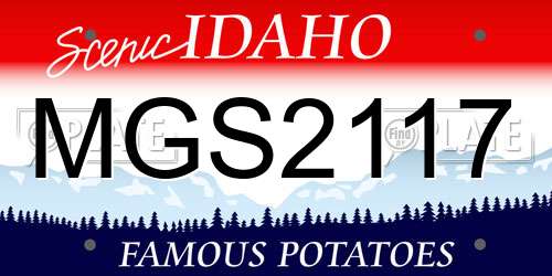 MGS2117 Idaho License Plate