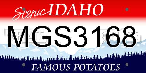 MGS3168 Idaho License Plate