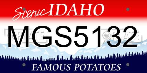 MGS5132 Idaho License Plate