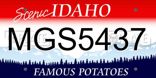 MGS5437 Idaho License Plate