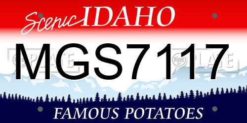 MGS7117 Idaho License Plate