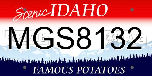MGS8132 Idaho License Plate