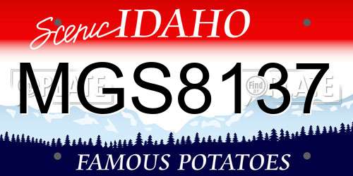 MGS8137 Idaho License Plate