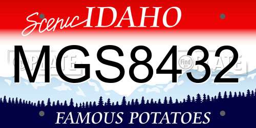 MGS8432 Idaho License Plate