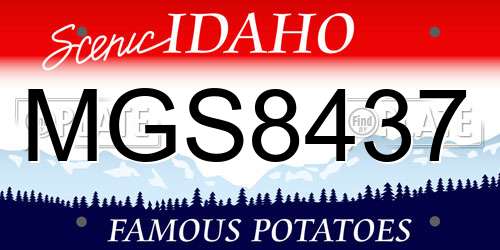 MGS8437 Idaho License Plate
