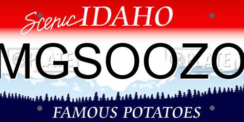 MGSOOZO Idaho License Plate