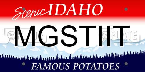 MGSTIIT Idaho License Plate