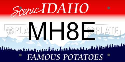 MH8E Idaho License Plate