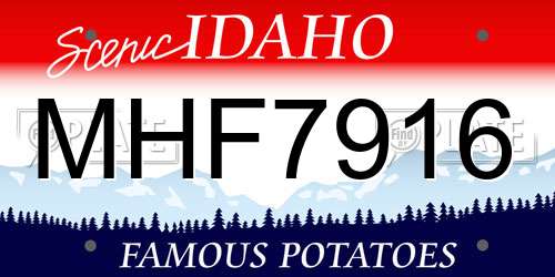 MHF7916 Idaho License Plate