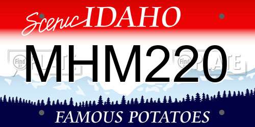 MHM220 Idaho License Plate