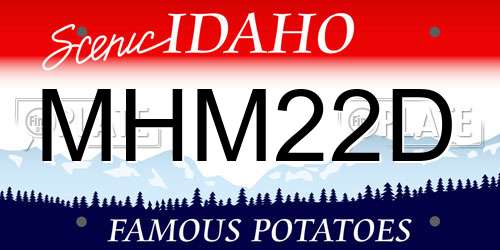 MHM22D Idaho License Plate