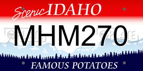 MHM270 Idaho License Plate