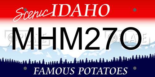MHM27O Idaho License Plate