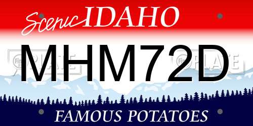 MHM72D Idaho License Plate
