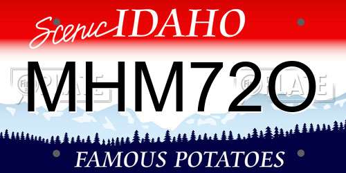 MHM72O Idaho License Plate