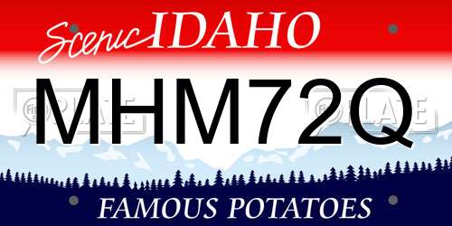 MHM72Q Idaho License Plate