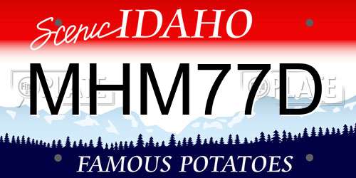 MHM77D Idaho License Plate