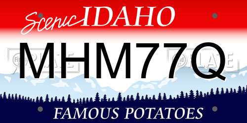 MHM77Q Idaho License Plate