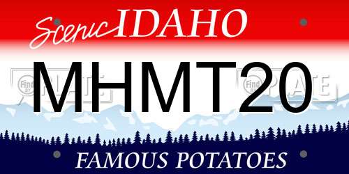MHMT20 Idaho License Plate